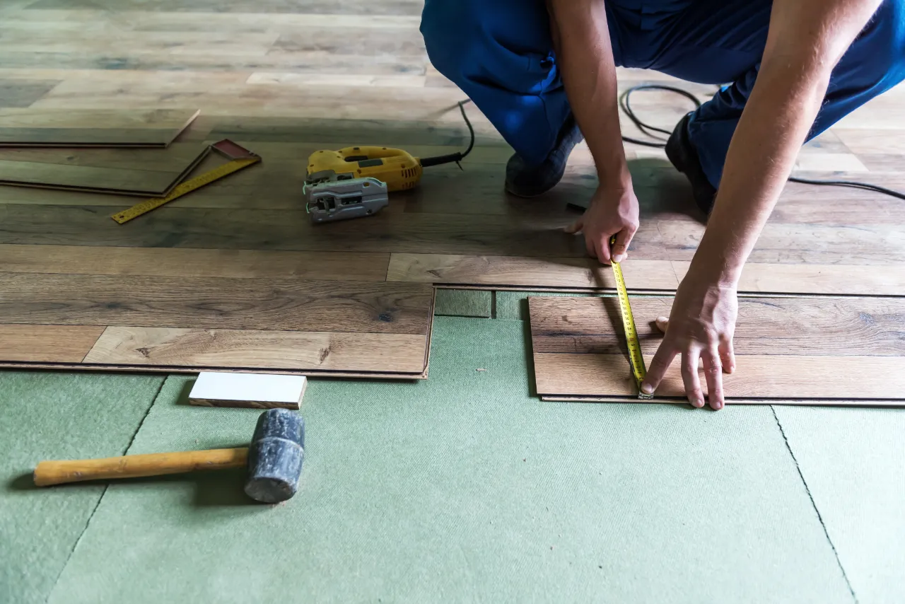 Flooring installation in a Connecticut home