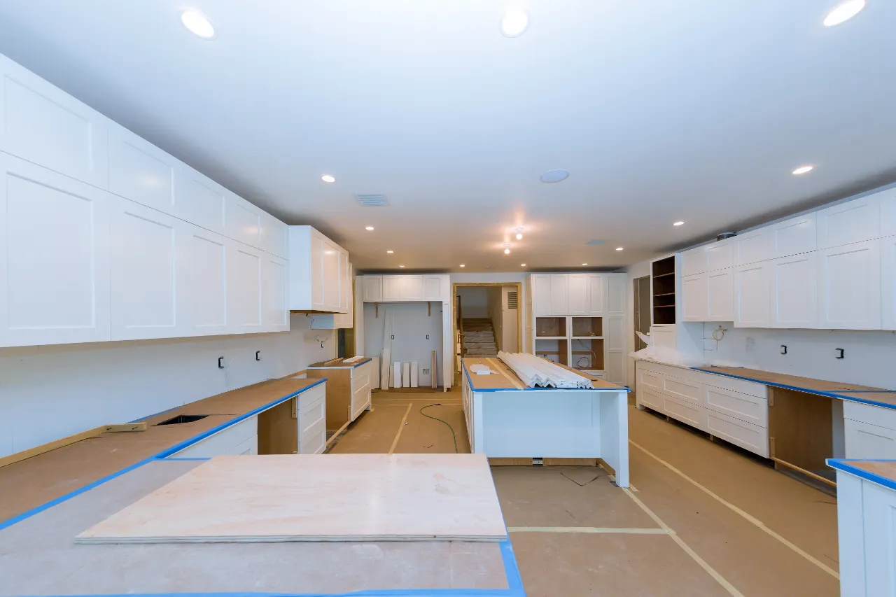 Home remodeling contractor working in a Connecticut home